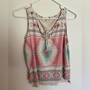 Gently used Aztec print tank top.